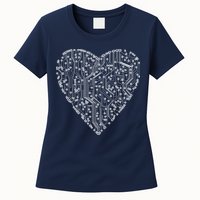 Circuit Board Heart Womens T-Shirt