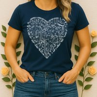 Circuit Board Heart Womens T-Shirt