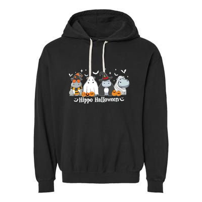 Cute Baby Hippo Moo Deng Fall Garment-Dyed Fleece Hoodie