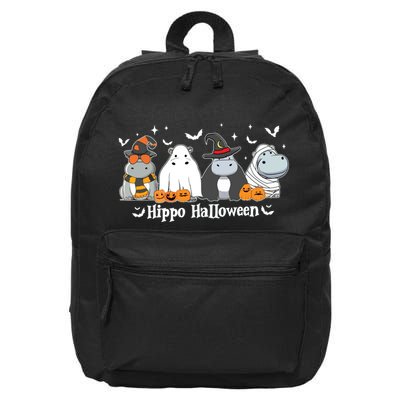 Cute Baby Hippo Moo Deng Fall 16 in Basic Backpack