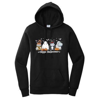 Cute Baby Hippo Moo Deng Fall Women's Pullover Hoodie
