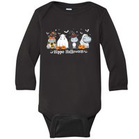 Cute Baby Hippo Moo Deng Fall Baby Long Sleeve Bodysuit