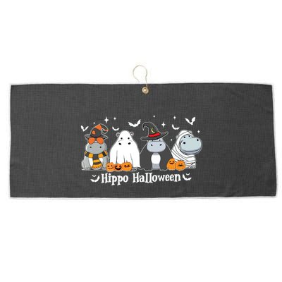 Cute Baby Hippo Moo Deng Fall Large Microfiber Waffle Golf Towel