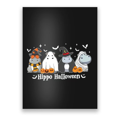 Cute Baby Hippo Moo Deng Fall Poster