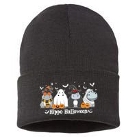 Cute Baby Hippo Moo Deng Fall Sustainable Knit Beanie