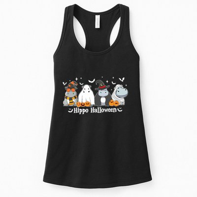 Cute Baby Hippo Moo Deng Fall Womens Tank Top