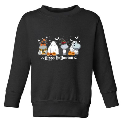 Cute Baby Hippo Moo Deng Fall Toddler Sweatshirt
