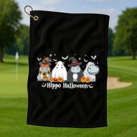 Cute Baby Hippo Moo Deng Fall Golf Towel