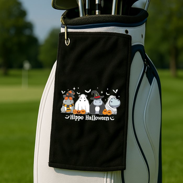 Cute Baby Hippo Moo Deng Fall Golf Towel
