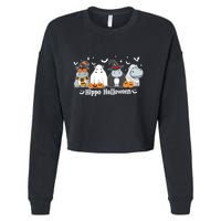 Cute Baby Hippo Moo Deng Fall Cropped Pullover Crew