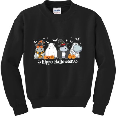 Cute Baby Hippo Moo Deng Fall Kids Sweatshirt