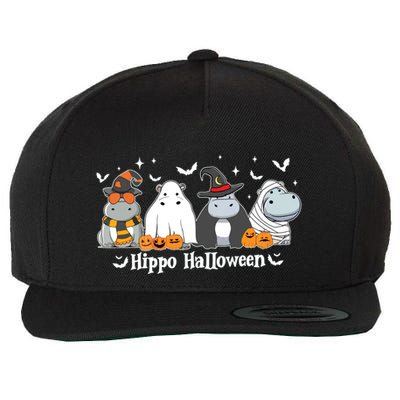 Cute Baby Hippo Moo Deng Fall Wool Snapback Cap