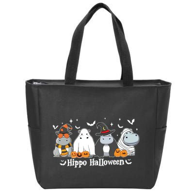 Cute Baby Hippo Moo Deng Fall Zip Tote Bag