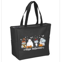 Cute Baby Hippo Moo Deng Fall Zip Tote Bag