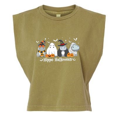 Cute Baby Hippo Moo Deng Fall Garment-Dyed Women's Muscle Tee