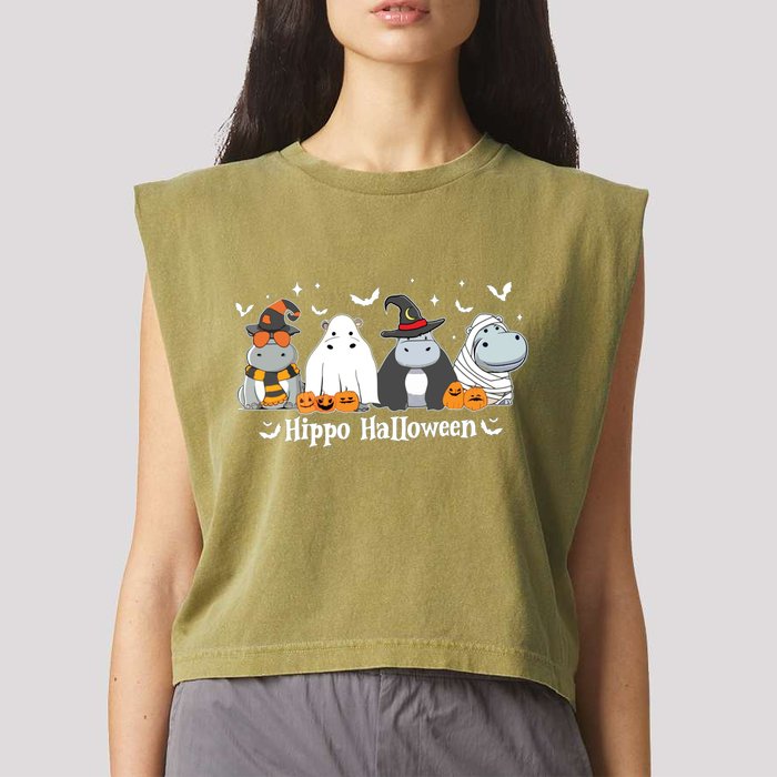 Cute Baby Hippo Moo Deng Fall Garment-Dyed Women's Muscle Tee