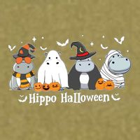 Cute Baby Hippo Moo Deng Fall Garment-Dyed Women's Muscle Tee