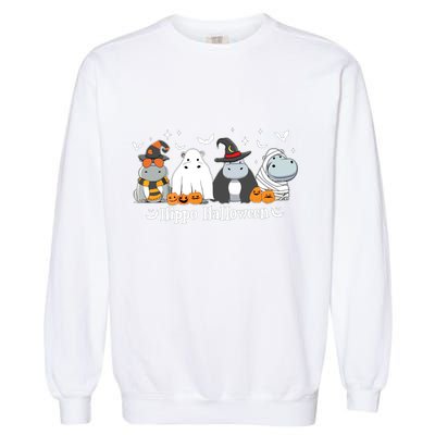 Cute Baby Hippo Moo Deng Fall Garment-Dyed Sweatshirt