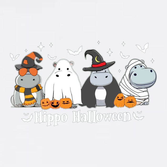 Cute Baby Hippo Moo Deng Fall Garment-Dyed Sweatshirt