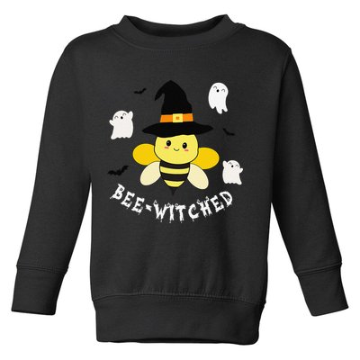 Cute Beekeeper Halloween Costume Funny Bee Pun Beewitched Toddler Sweatshirt