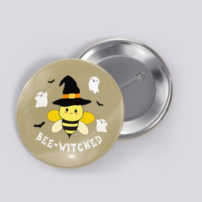 Cute Beekeeper Halloween Costume Funny Bee Pun Beewitched Button