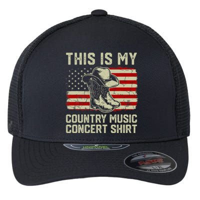 Cowboy Boots Hat This Is My Country Music Flexfit Unipanel Trucker Cap