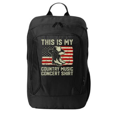 Cowboy Boots Hat This Is My Country Music City Backpack