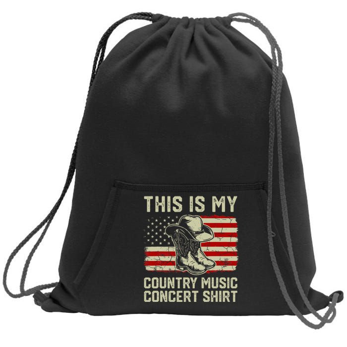 Cowboy Boots Hat This Is My Country Music Sweatshirt Cinch Pack Bag