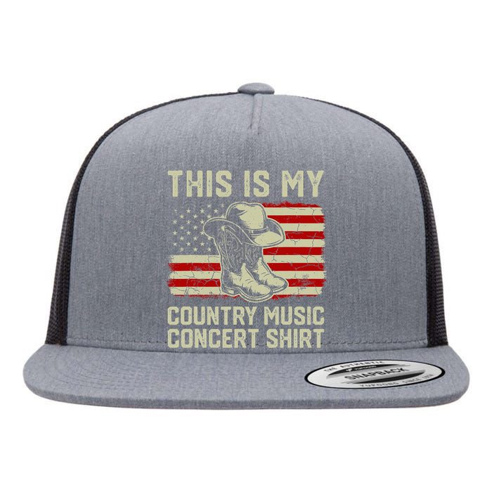 Cowboy Boots Hat This Is My Country Music Flat Bill Trucker Hat