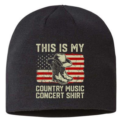 Cowboy Boots Hat This Is My Country Music Sustainable Beanie