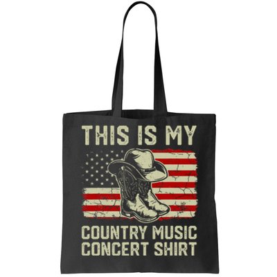 Cowboy Boots Hat This Is My Country Music Tote Bag