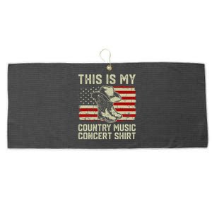 Cowboy Boots Hat This Is My Country Music Large Microfiber Waffle Golf Towel