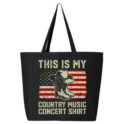 Cowboy Boots Hat This Is My Country Music 25L Jumbo Tote