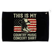 Cowboy Boots Hat This Is My Country Music Grommeted Golf Towel