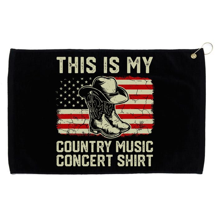 Cowboy Boots Hat This Is My Country Music Grommeted Golf Towel