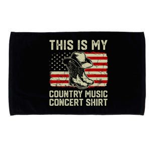 Cowboy Boots Hat This Is My Country Music Microfiber Hand Towel