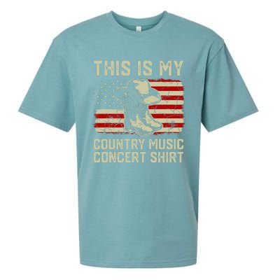 Cowboy Boots Hat This Is My Country Music Sueded Cloud Jersey T-Shirt