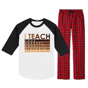 Celebrate Black History Month I Teach Black History Teacher Raglan Sleeve Pajama Set