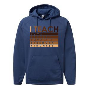 Celebrate Black History Month I Teach Black History Teacher Performance Fleece Hoodie