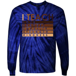 Celebrate Black History Month I Teach Black History Teacher Tie-Dye Long Sleeve Shirt