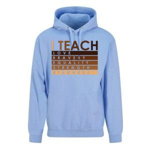 Celebrate Black History Month I Teach Black History Teacher Unisex Surf Hoodie