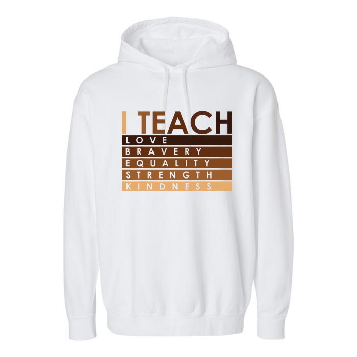 Celebrate Black History Month I Teach Black History Teacher Garment-Dyed Fleece Hoodie