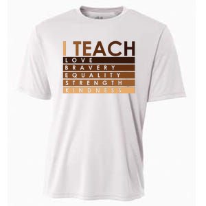 Celebrate Black History Month I Teach Black History Teacher Cooling Performance Crew T-Shirt