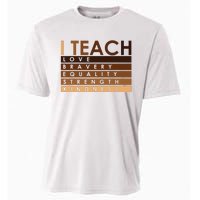 Celebrate Black History Month I Teach Black History Teacher Cooling Performance Crew T-Shirt