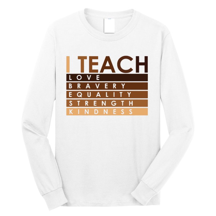 Celebrate Black History Month I Teach Black History Teacher Long Sleeve Shirt