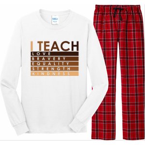 Celebrate Black History Month I Teach Black History Teacher Long Sleeve Pajama Set