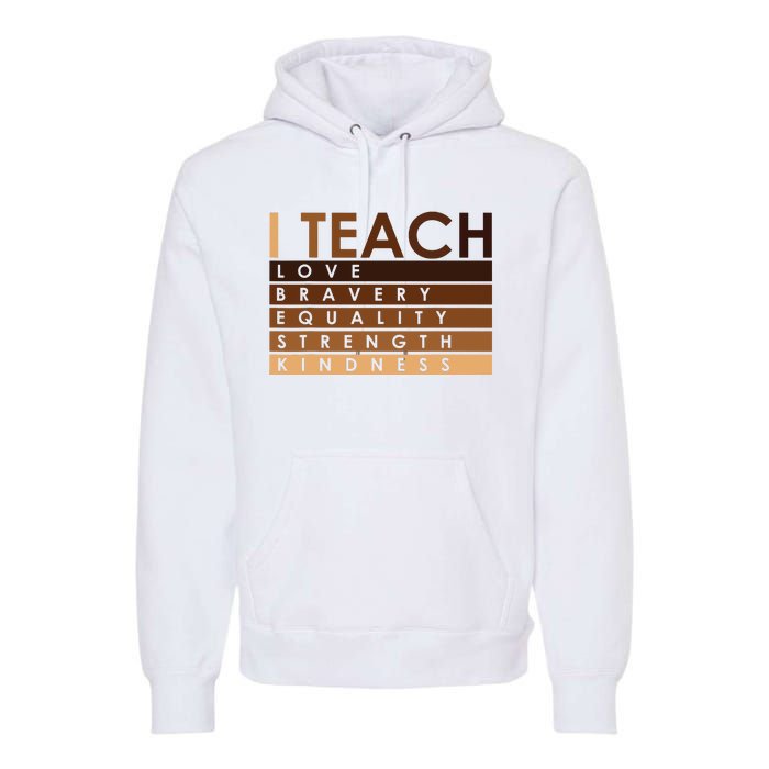 Celebrate Black History Month I Teach Black History Teacher Premium Hoodie