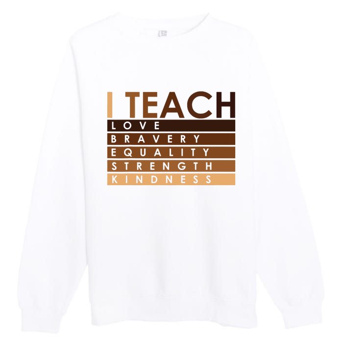 Celebrate Black History Month I Teach Black History Teacher Premium Crewneck Sweatshirt