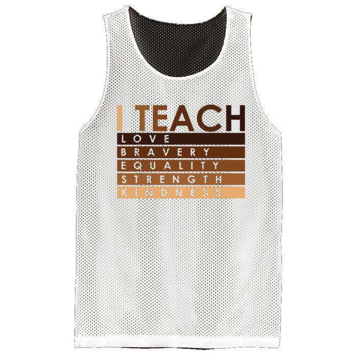 Celebrate Black History Month I Teach Black History Teacher Mesh Reversible Basketball Jersey Tank