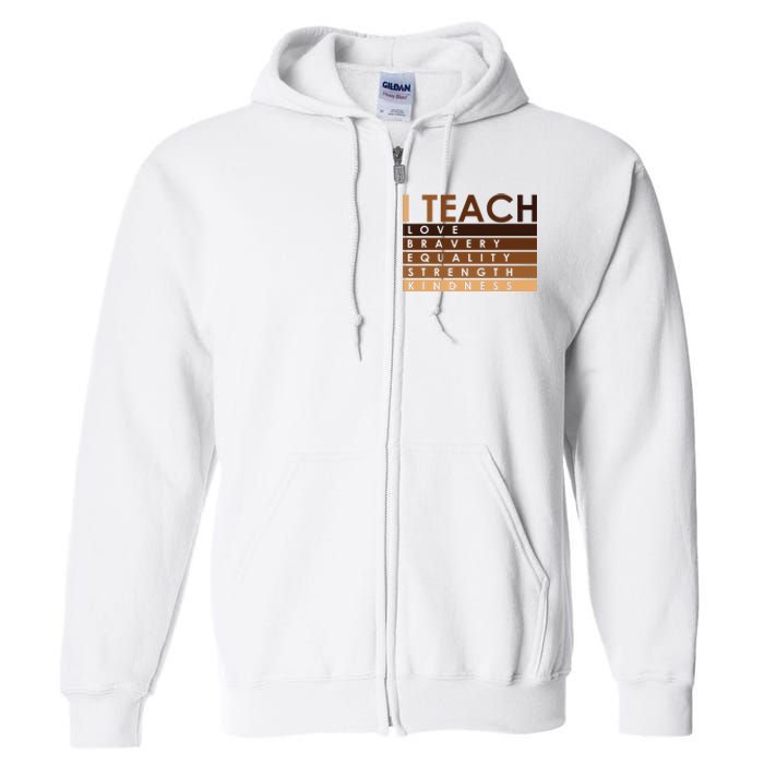 Celebrate Black History Month I Teach Black History Teacher Full Zip Hoodie